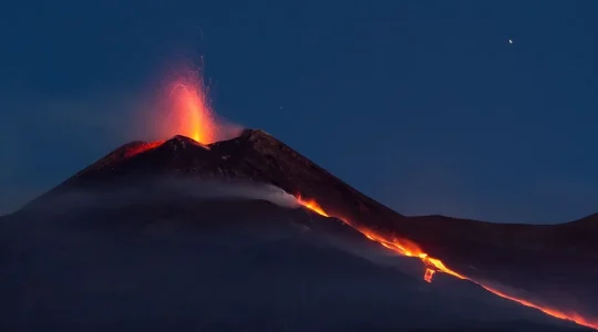 etna di notte